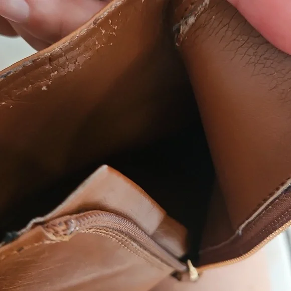 DKNY Brown Leather Ankle Boots Size 6.5 - Picture 6 of 8